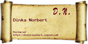 Dinka Norbert névjegykártya
